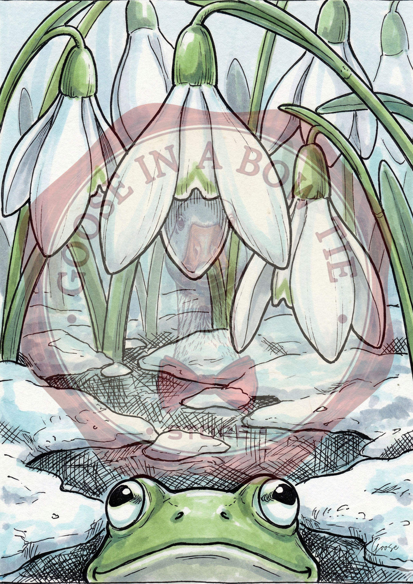 Printable poster - "Harbingers of Spring from the Frog's Perspective"
