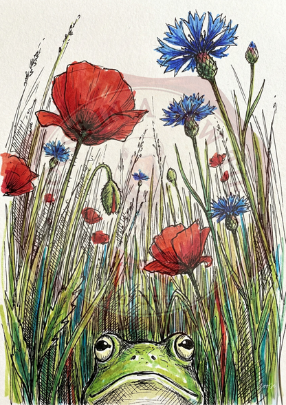 Printable poster - "Frog Perspective Meadow"
