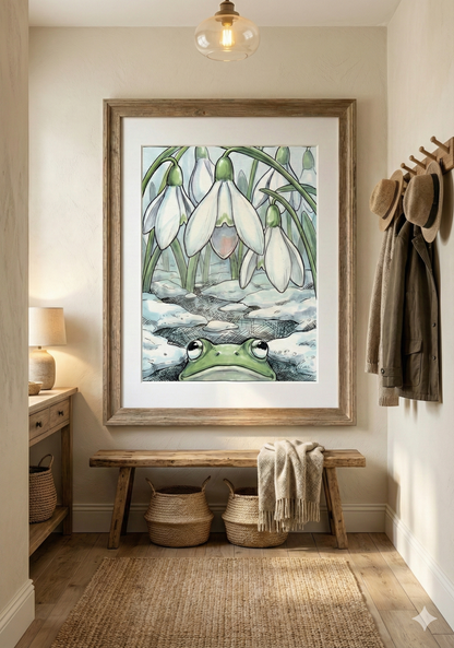 Printable poster - "Harbingers of Spring from the Frog's Perspective"