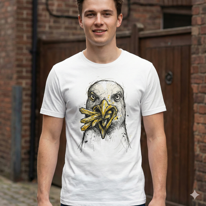 Premium T-Shirt "Thieving Seagull" – 100% Organic Cotton