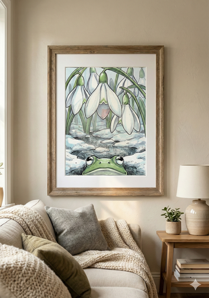 Printable poster - "Harbingers of Spring from the Frog's Perspective"