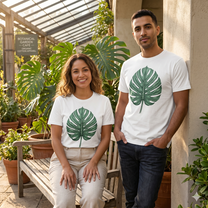 Premium T-Shirt –"Monstera"- 100% Bawełna Organiczna