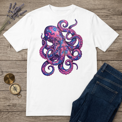 Premium T-Shirt "Cosmic Octopus" – 100% Bawełna Organiczna