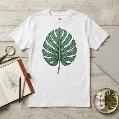 Premium T-Shirt –"Monstera"- 100% Bawełna Organiczna