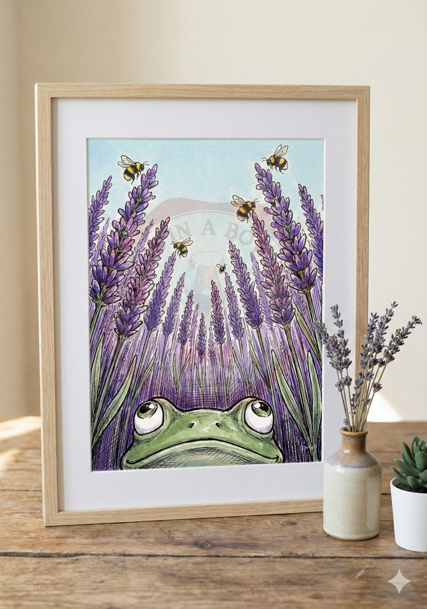 Printable poster - "Lavender Field from the Frog's Perspective"