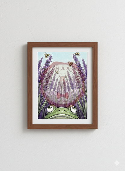 Printable poster - "Lavender Field from the Frog's Perspective"