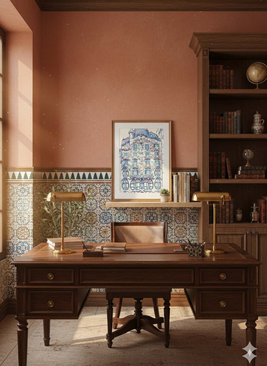 Plakat do druku- "Barwy Barcelony – Casa Batlló"