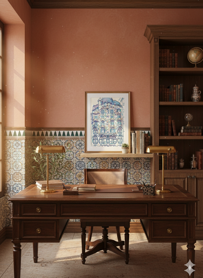 Plakat do druku- "Barwy Barcelony – Casa Batlló"