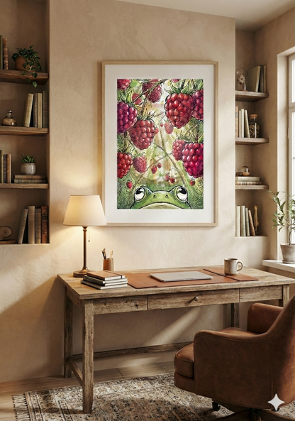 Printable poster - "Frog in the Raspberry Bush"