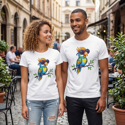Premium T-Shirt –"Chill Parrot" 100% Bawełna Organiczna