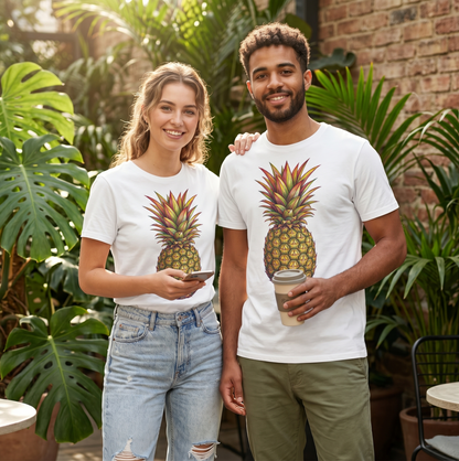 Premium T-Shirt –"Juicy Pineapple"- 100% Bawełna Organiczna