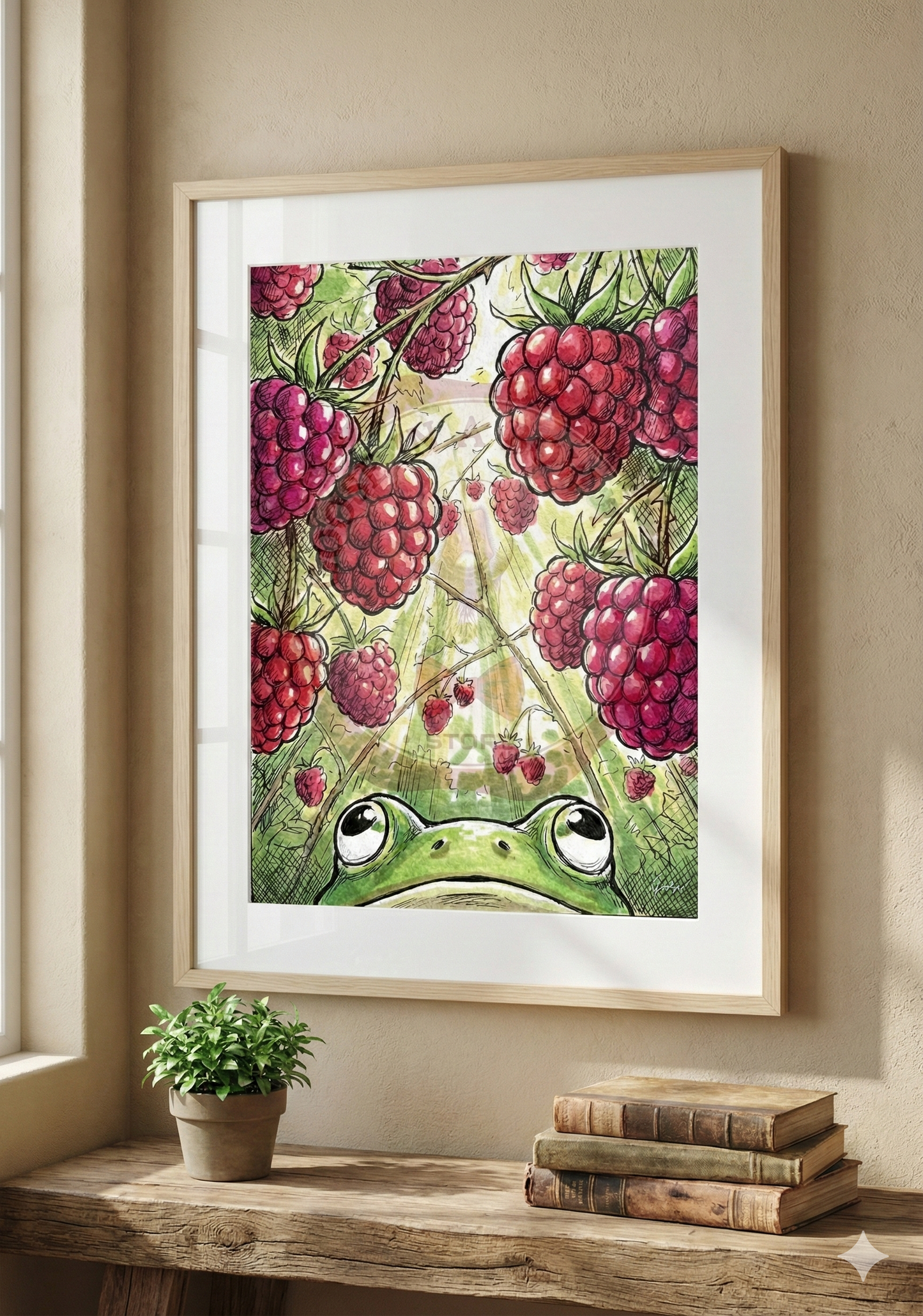 Printable poster - "Frog in the Raspberry Bush"