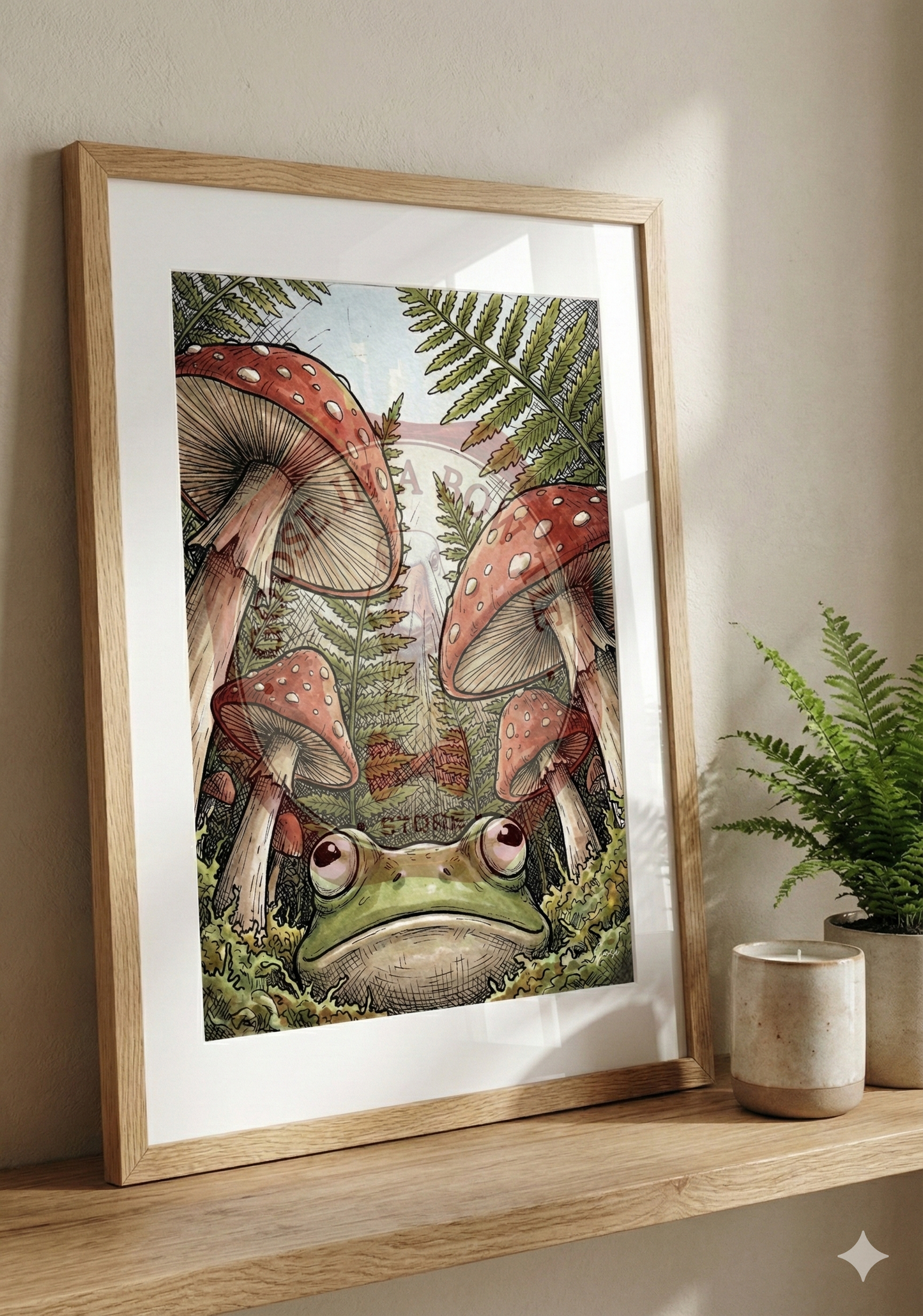 Plakat do druku- "Leśne Runo z Żabiej Perspektywy"