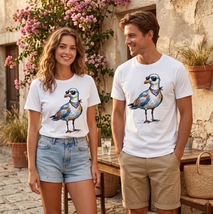 Premium T-Shirt –"Cool Seagull"- 100% Bawełna Organiczna