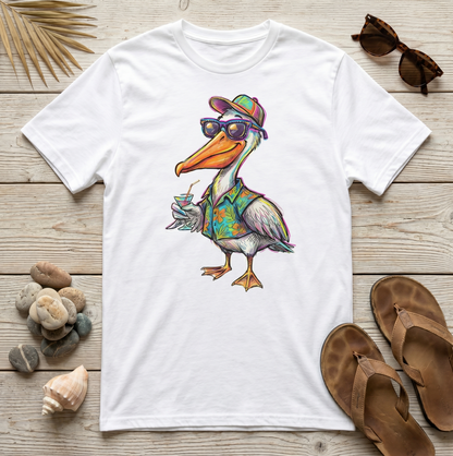 Premium T-Shirt –"Chill Pelican"- 100% Bawełna Organiczna