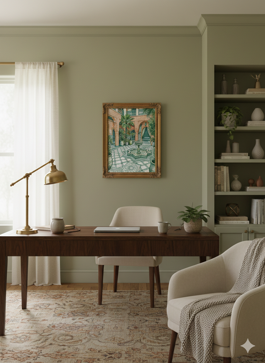 Plakat "Marrakesz Spokój w Cieniu Riad"