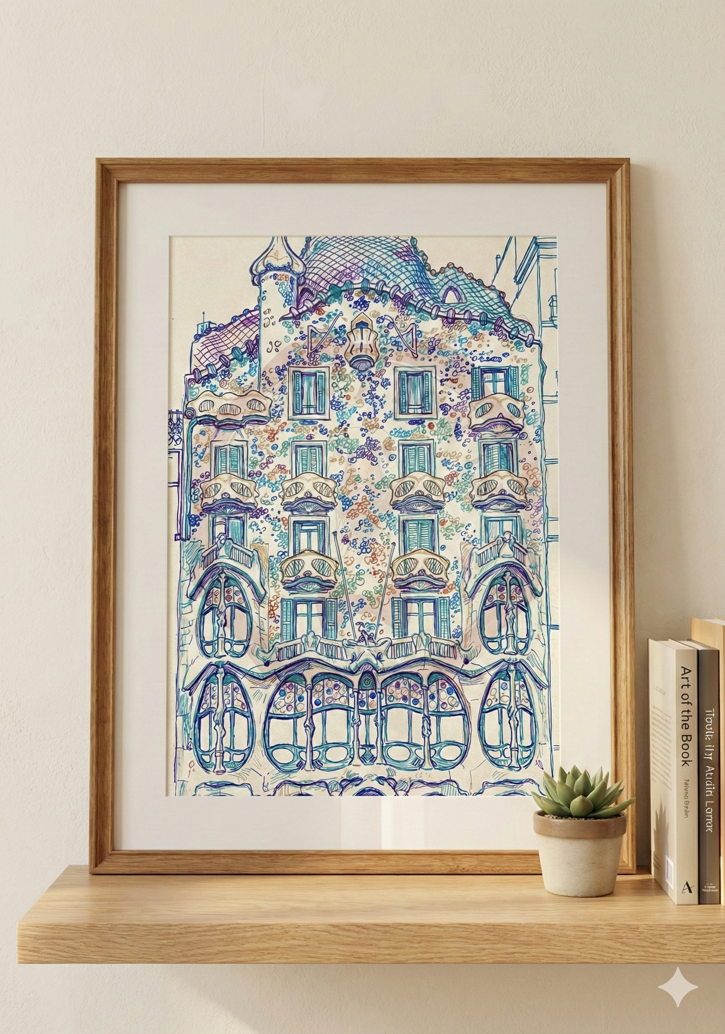 Plakat do druku- "Barwy Barcelony – Casa Batlló"