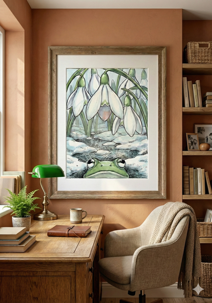 Printable poster - "Harbingers of Spring from the Frog's Perspective"