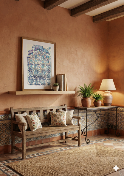 Plakat do druku- "Barwy Barcelony – Casa Batlló"