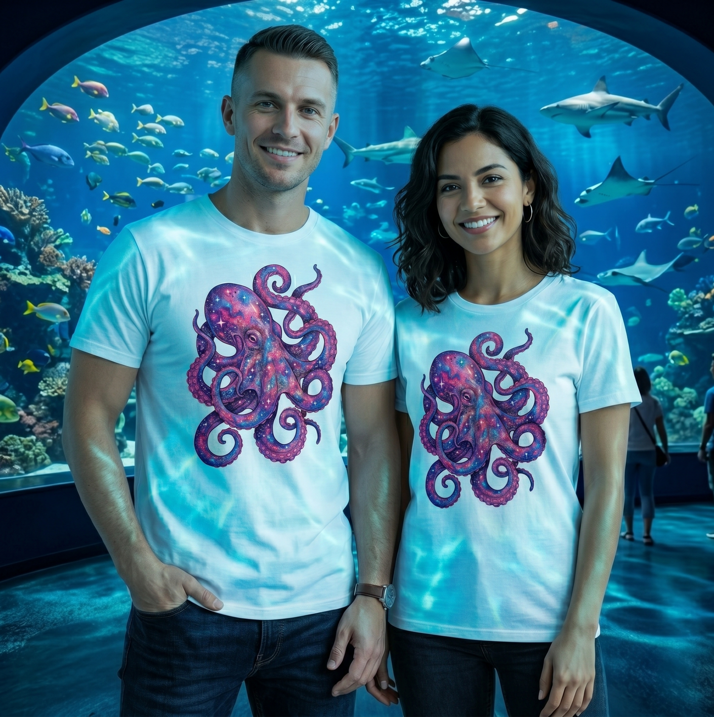 Premium T-Shirt "Cosmic Octopus" – 100% Bawełna Organiczna