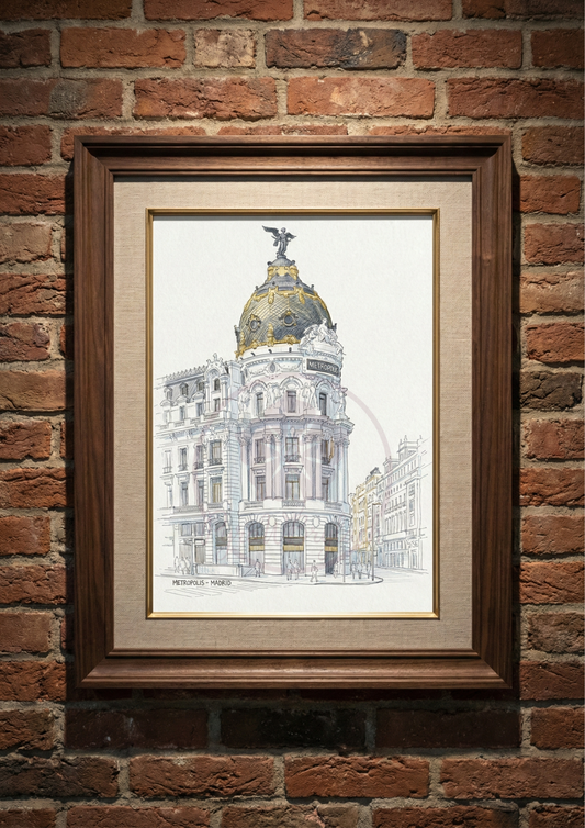 Perła Madrytu – Plakat Cyfrowy do Druku (Metropolis Building)