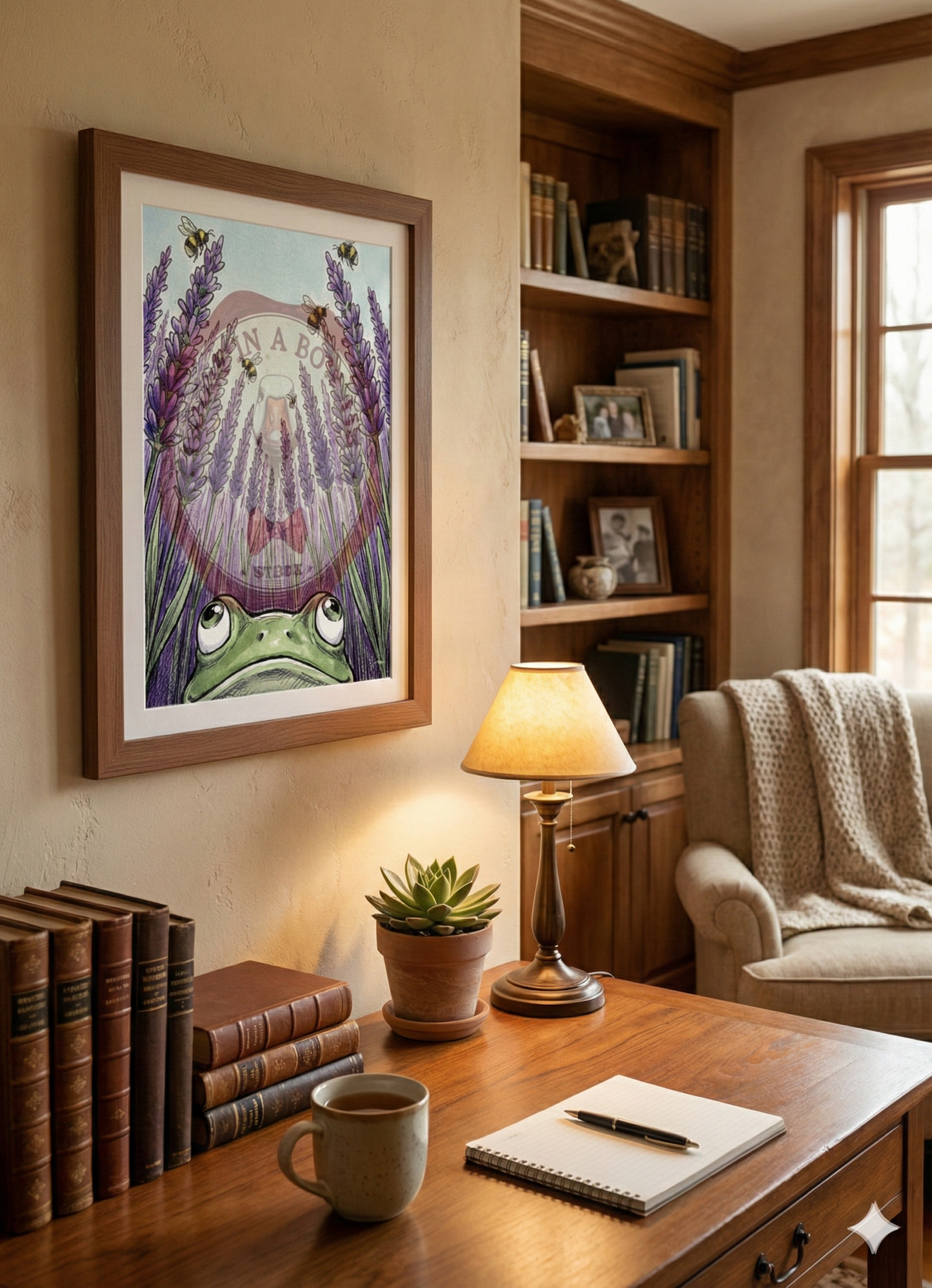Printable poster - "Lavender Field from the Frog's Perspective"