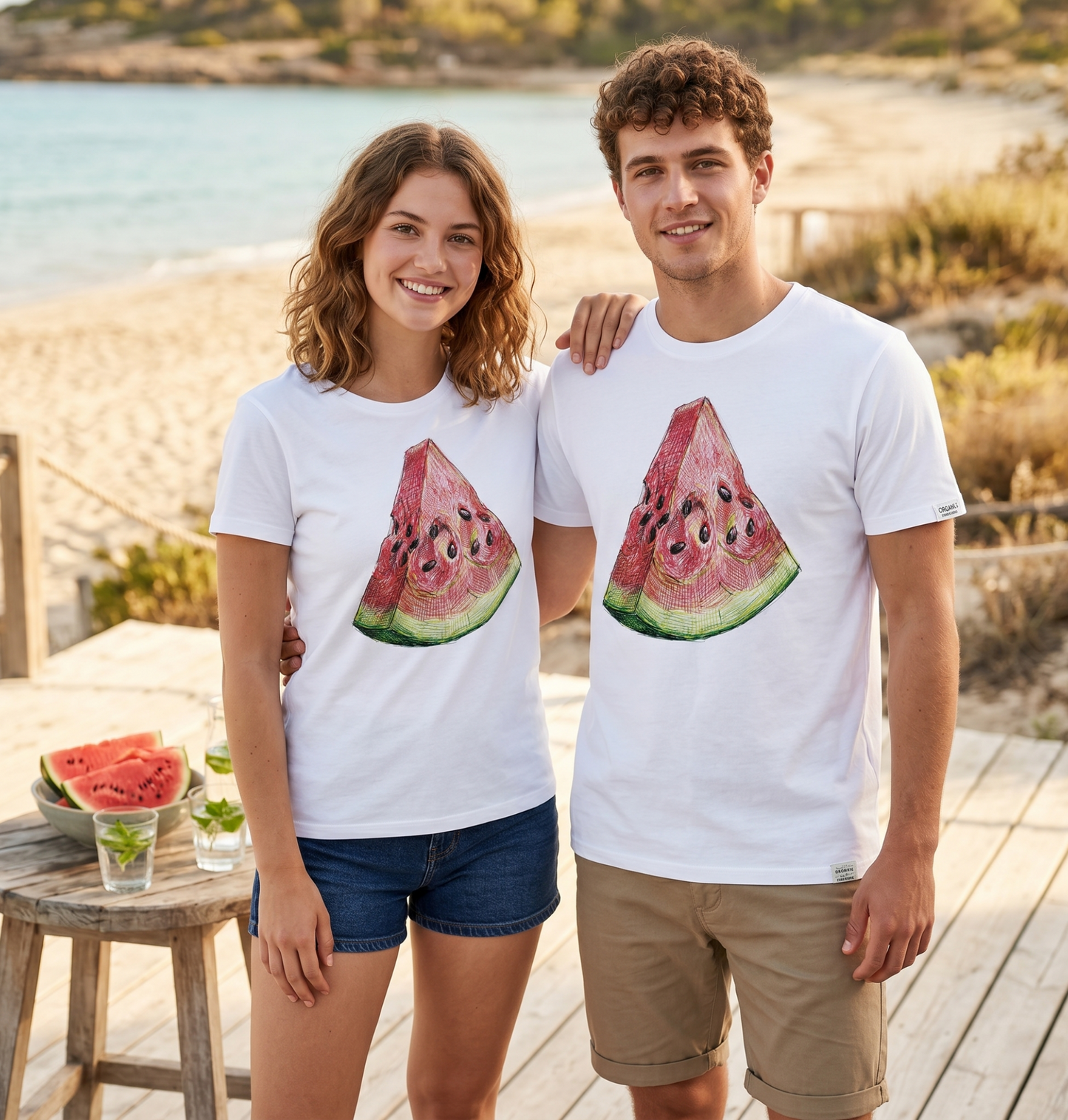 Premium T-Shirt – "Watermelon"- 100% Bawełna Organiczna