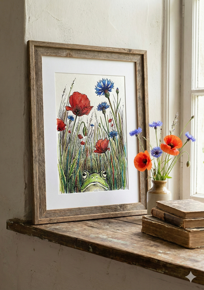 Printable poster - "Frog Perspective Meadow"