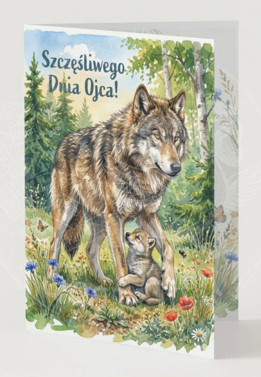 Wyjątkowa Kartka na Dzień Ojca – "Wilki"- Drukowana